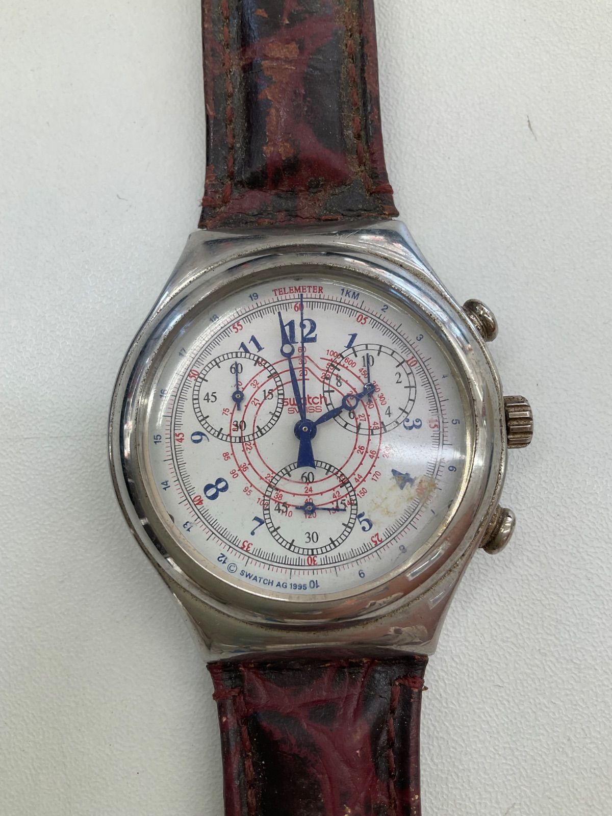 ジャンク品】 swatch IRONY (スウォッチ アイロニー) AG1995 クロノ 
