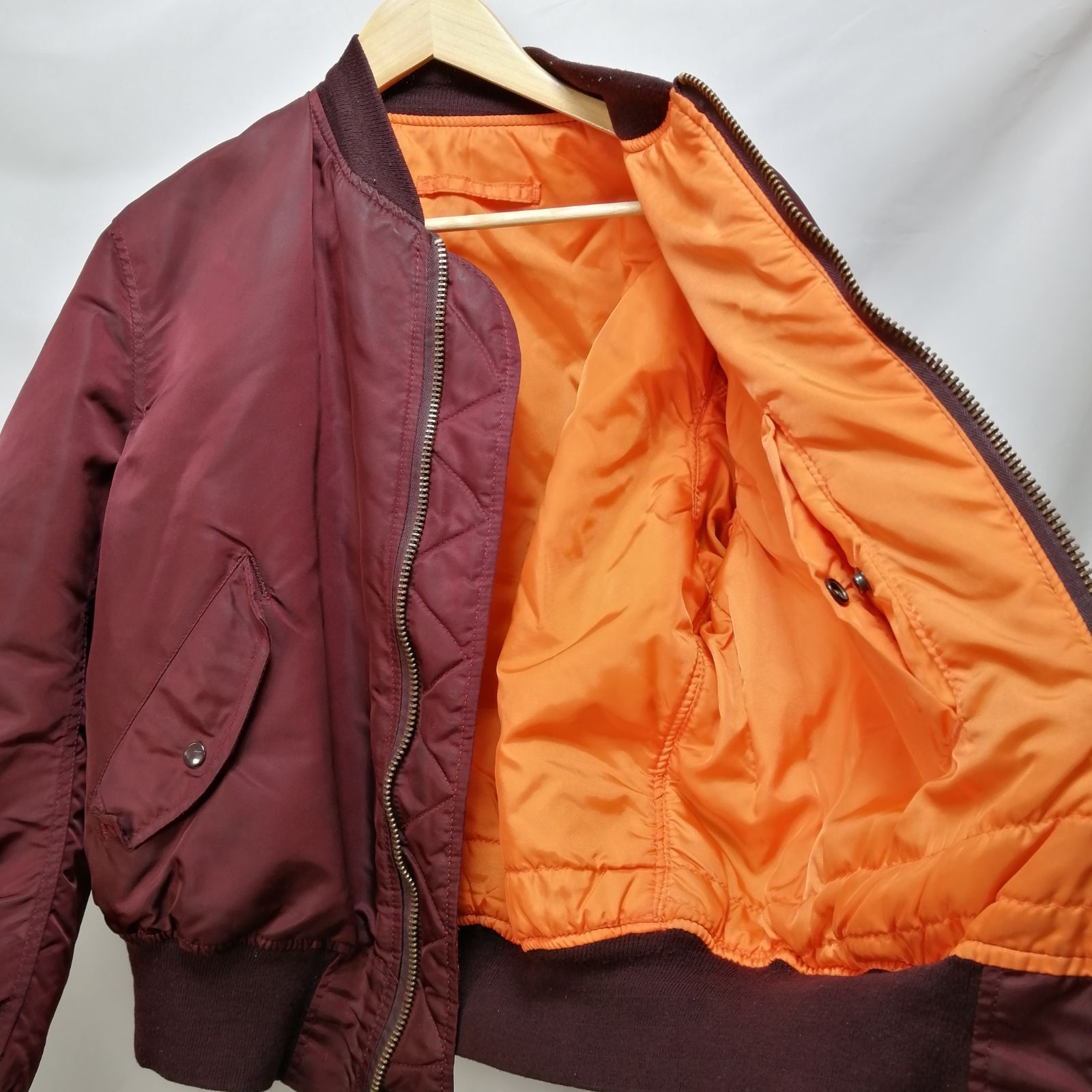 USA製 アルファ Alpha Industries MA-1 L サイズ 90s バーガンディ