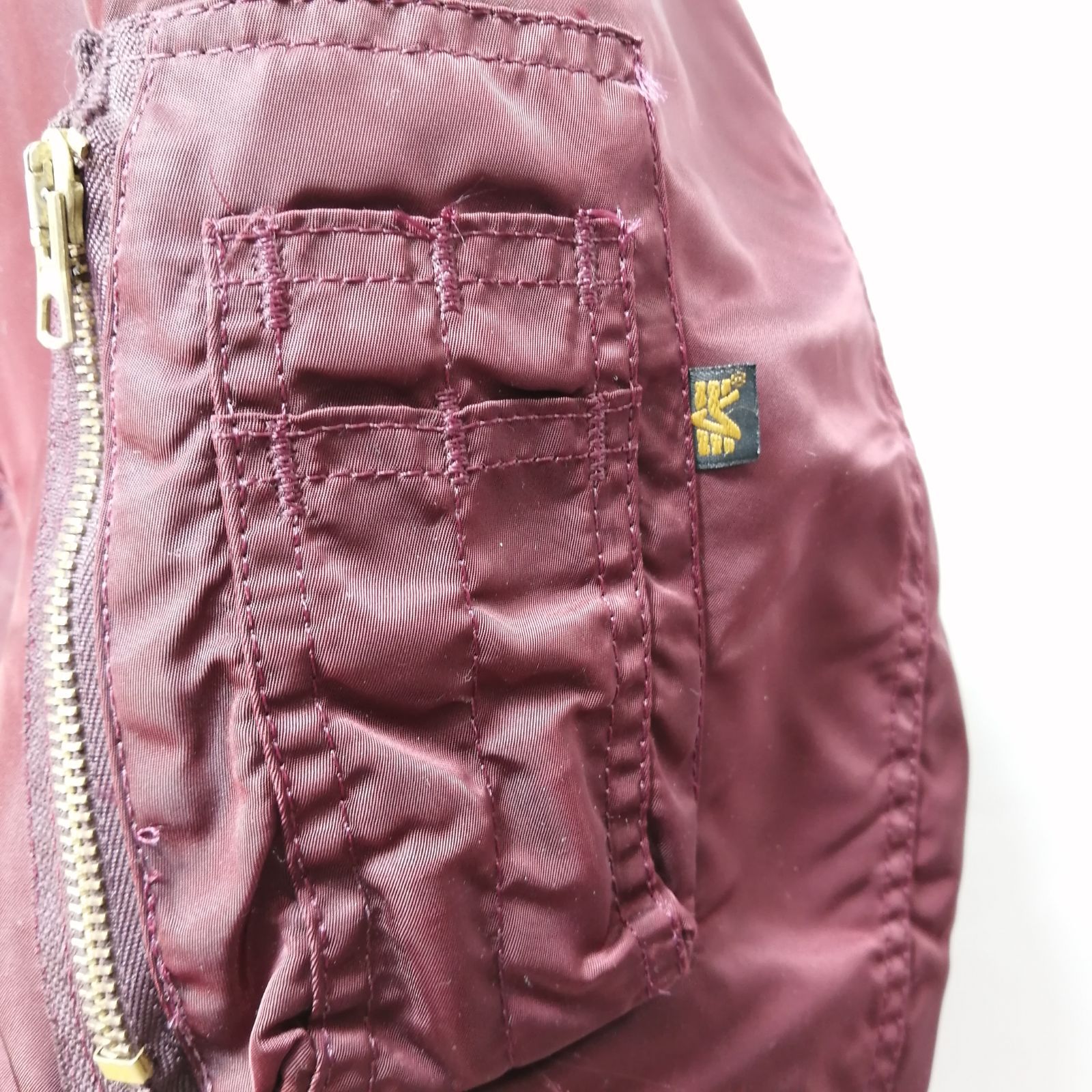係*長様 90sUSA製 ALPHA MA-1 フライトジャケット バーガンディ USA製 アルファ Alpha Industries MA-1 L サイズ 90s バーガンディ