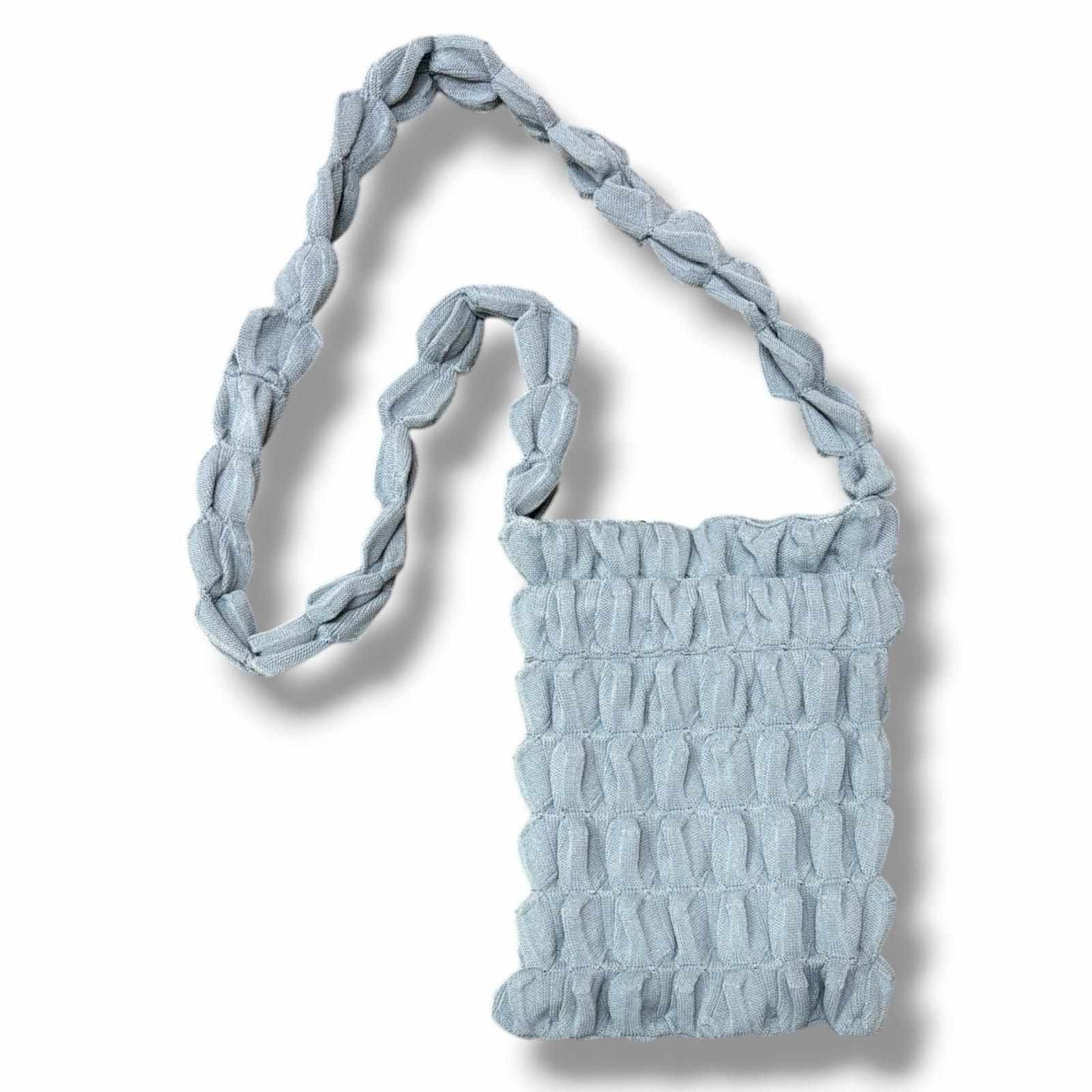 未使用 _J.L-A.L_ 25SS Caldera Bag カルデラバッグ ニットショルダーバッグ ジェイラル JBMW269YA19 Kyanite Blue U （12074M） 未使用 _J.L-A.L_ 25SS Caldera Bag カルデラバッグ ニットショルダー