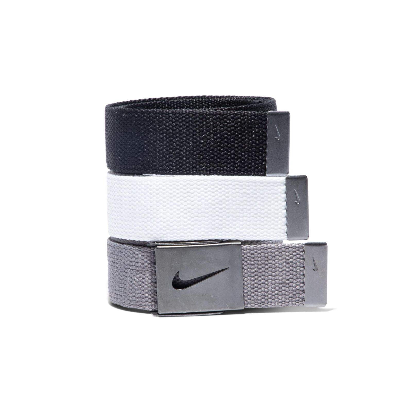Nike メンズ ゴルフウェブベルト 3パック [ホワイト/グレー/ブラック。] [Free Size]
