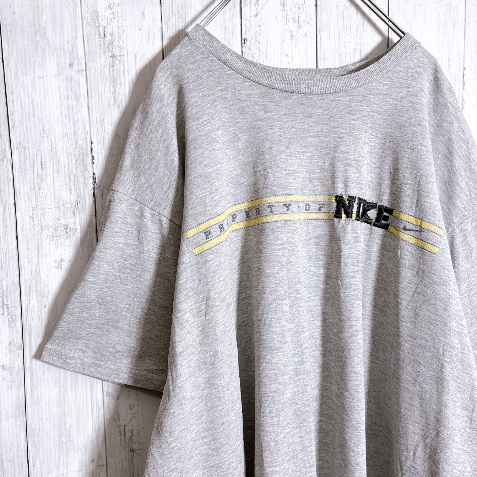 【入手困難】00s 古着 ナイキ NIKE グレー フロントロゴ 半袖Tシャツ #515