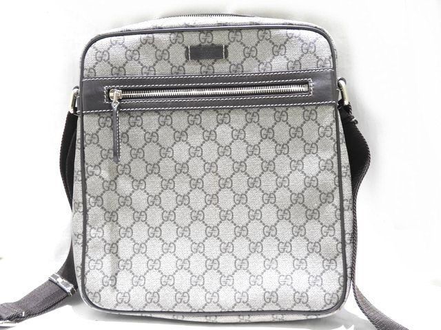 グッチ GUCCI メッセンジャーバッグ GGスプリーム ショルダーバッグ 201448 ☆ ベージュ系 レディース メンズ ▼8Ｄ グッチ GUCCI メッセンジャーバッグ GGスプリーム ショルダーバッグ