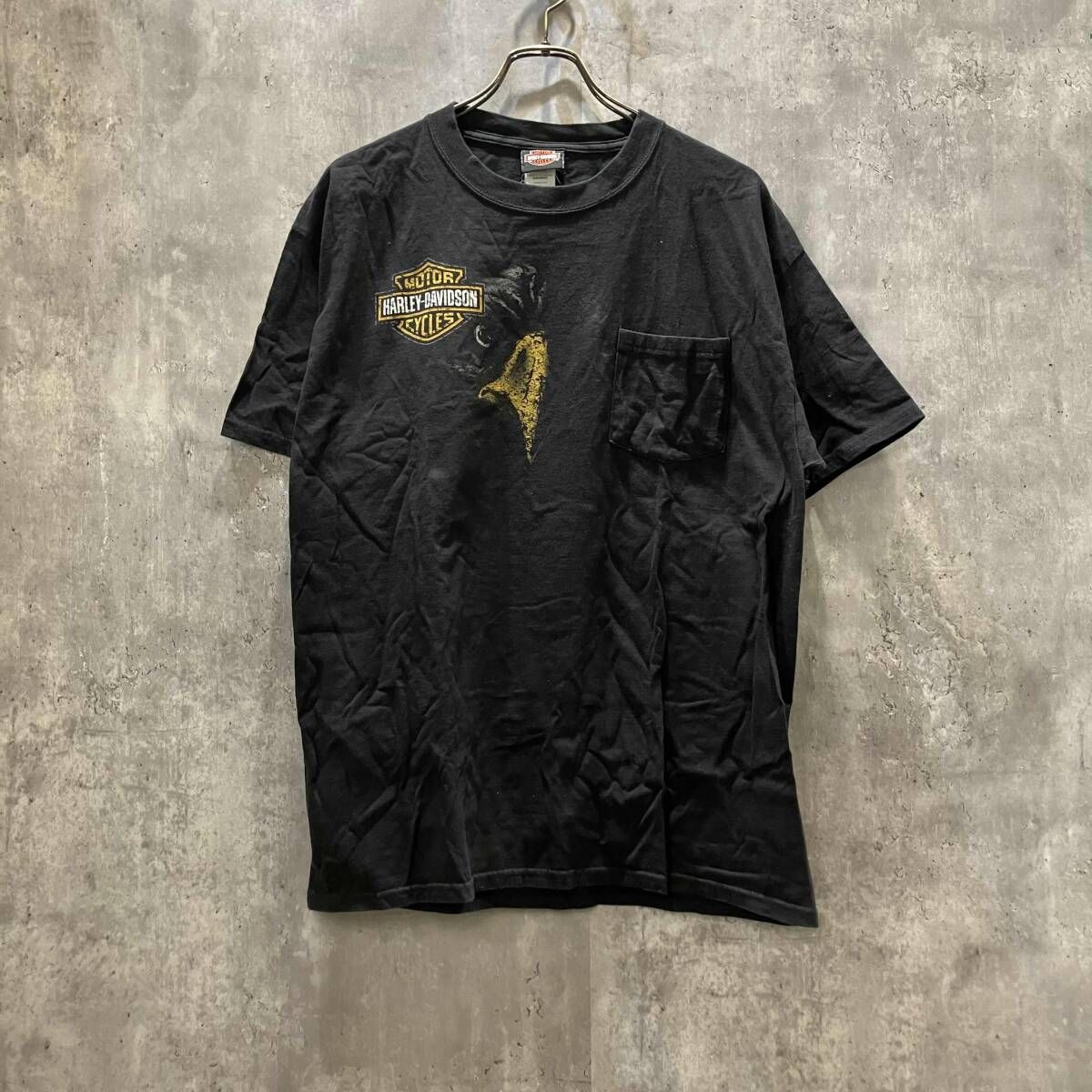 HARLEY DAVIDSON イーグルTEE 半袖Tシャツ size L ブラック ハーレー 