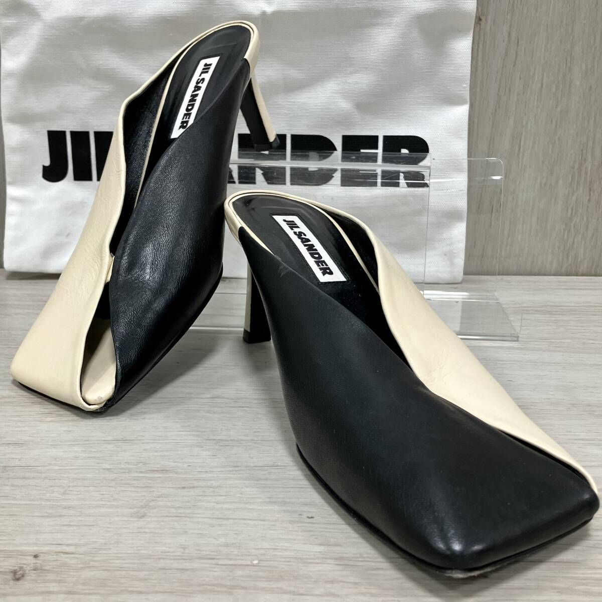 JIL SANDER/サンダル/スクエアトゥ バイカラー ジルサンダー ミュール 