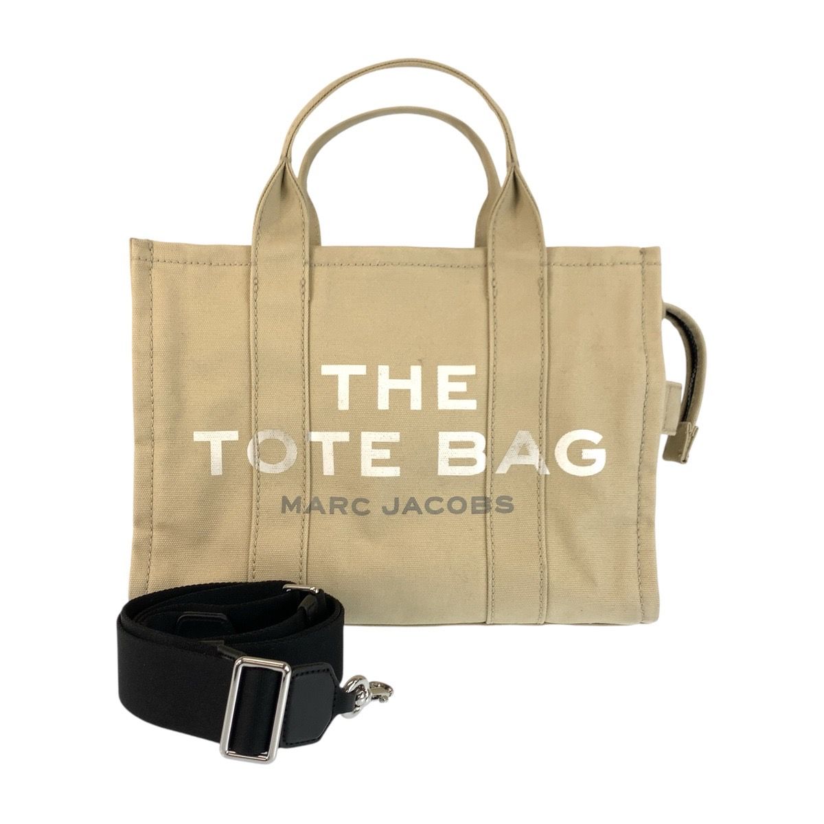 バッグ 美品 MARC JACOBS マークジェイコブス THE TOTE BAG ベージュ 
