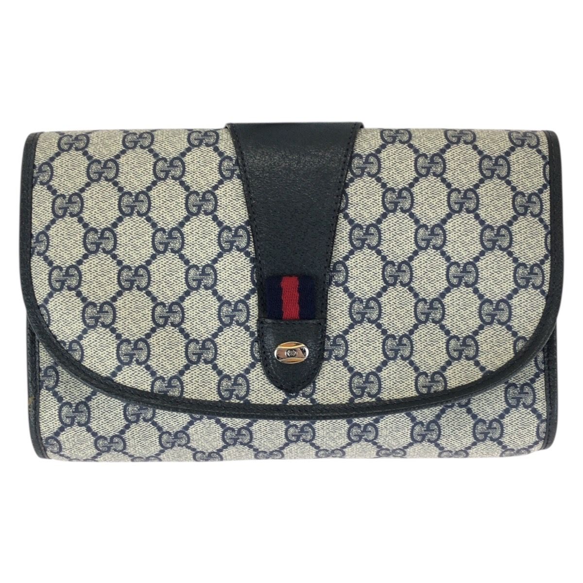 GUCCI グッチ ヴィンテージ オールドグッチ シェリーライン ネイビー