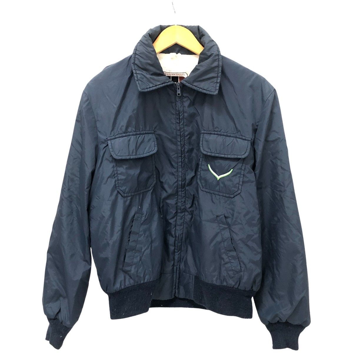 70s WILLIAM BARRY ブルゾン ナイロンブルゾン SIZE L 古着 ネイビー 70s WILLIAM BARRY ブルゾン ナイロンブルゾン SIZE L 古着 ネイビー