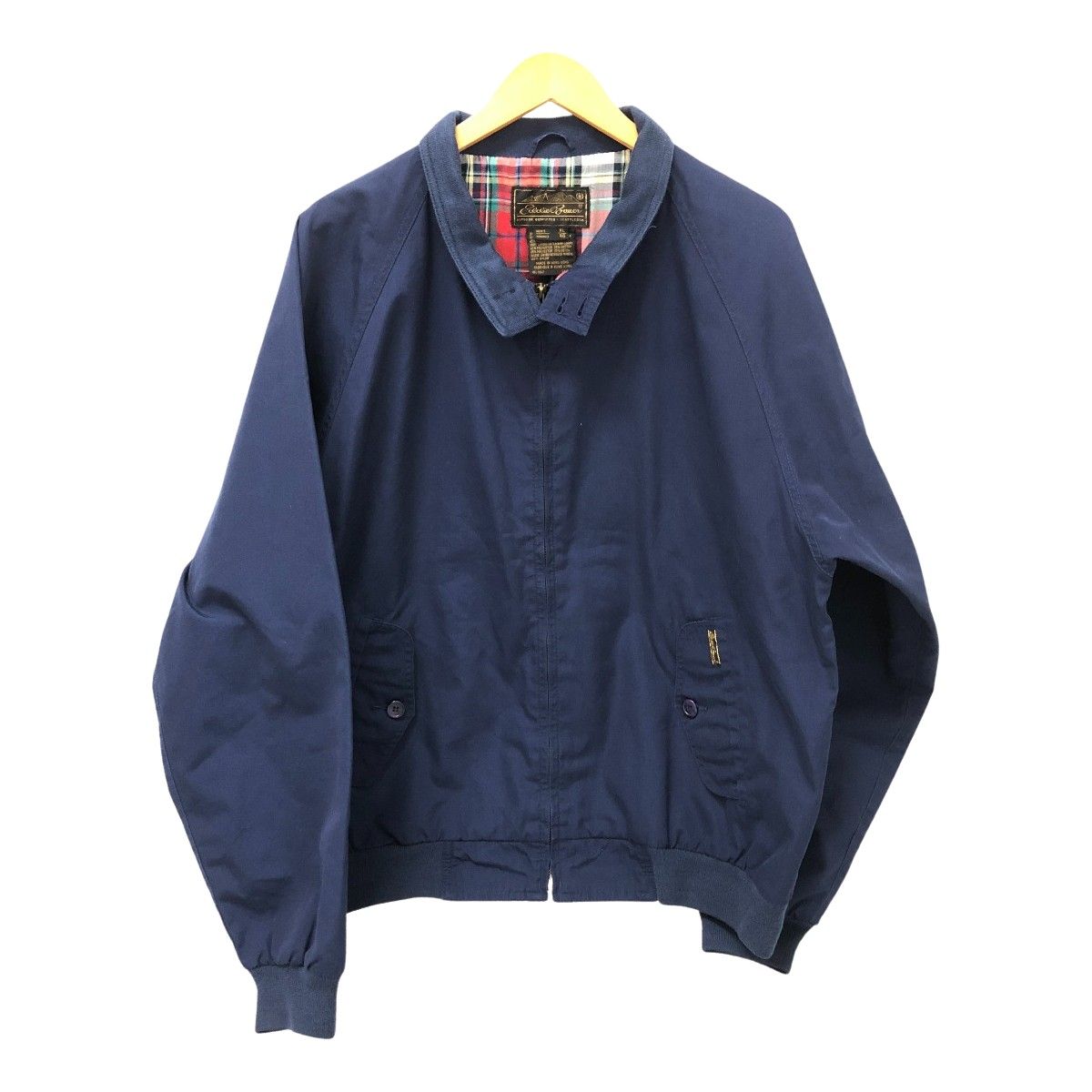 80s Eddie Bauer ジャケット スイングトップ SIZE XL 古着 黒タグ ネイビー Bauer 80s Eddie ジャケット 黒タグ エディーバウアー スイングトップ