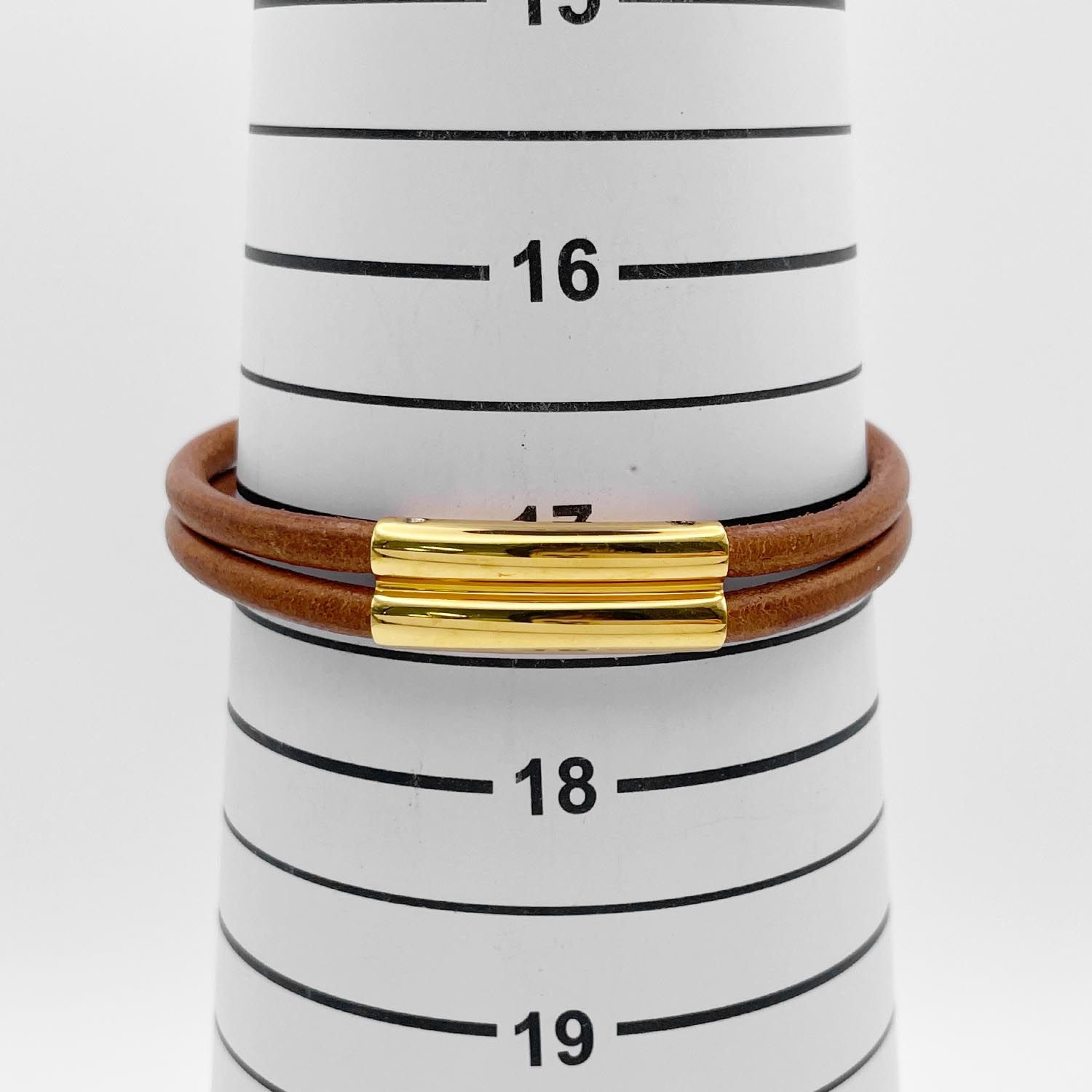 HERMES エルメス ヘラクリード ブレスレット ナチュラル レザー 