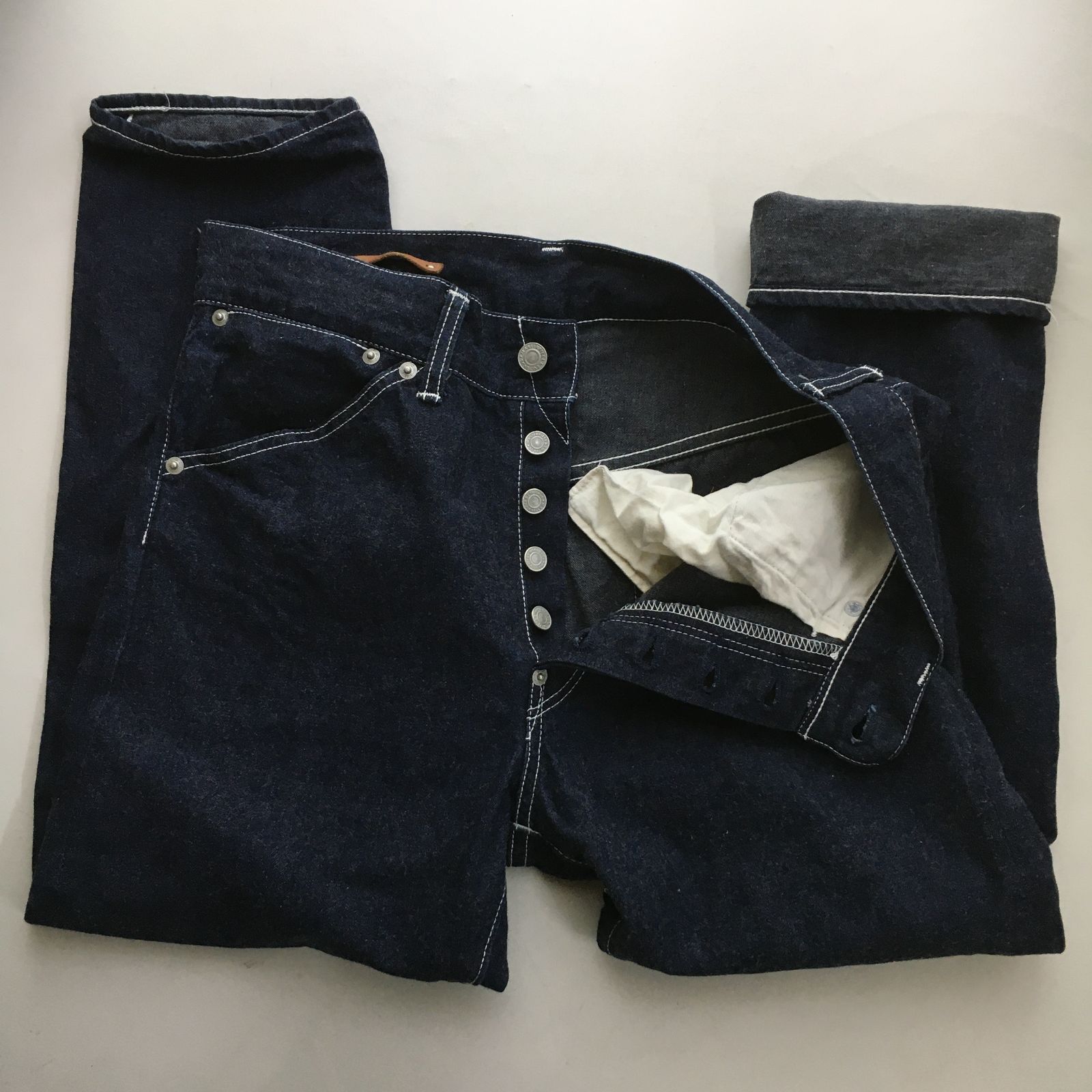 デニム・ジーンズ 日本製 SCYE BASICS セルビッジ デニムパンツ USED 12952