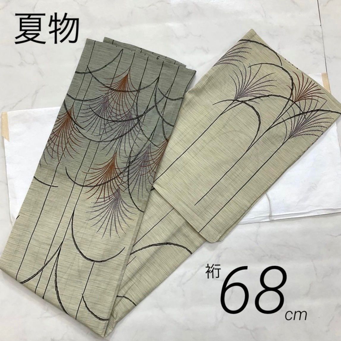 kimono+one◆kimonoarisa◆厳選◆夏物◆センスの良い夏着物◆附下訪問着◆変わり絽織◆広襟◆裄長◆裄68肩丈155◆夏着物夏帯着物帯小紋普段着名古屋帯洒落袋帯半幅帯