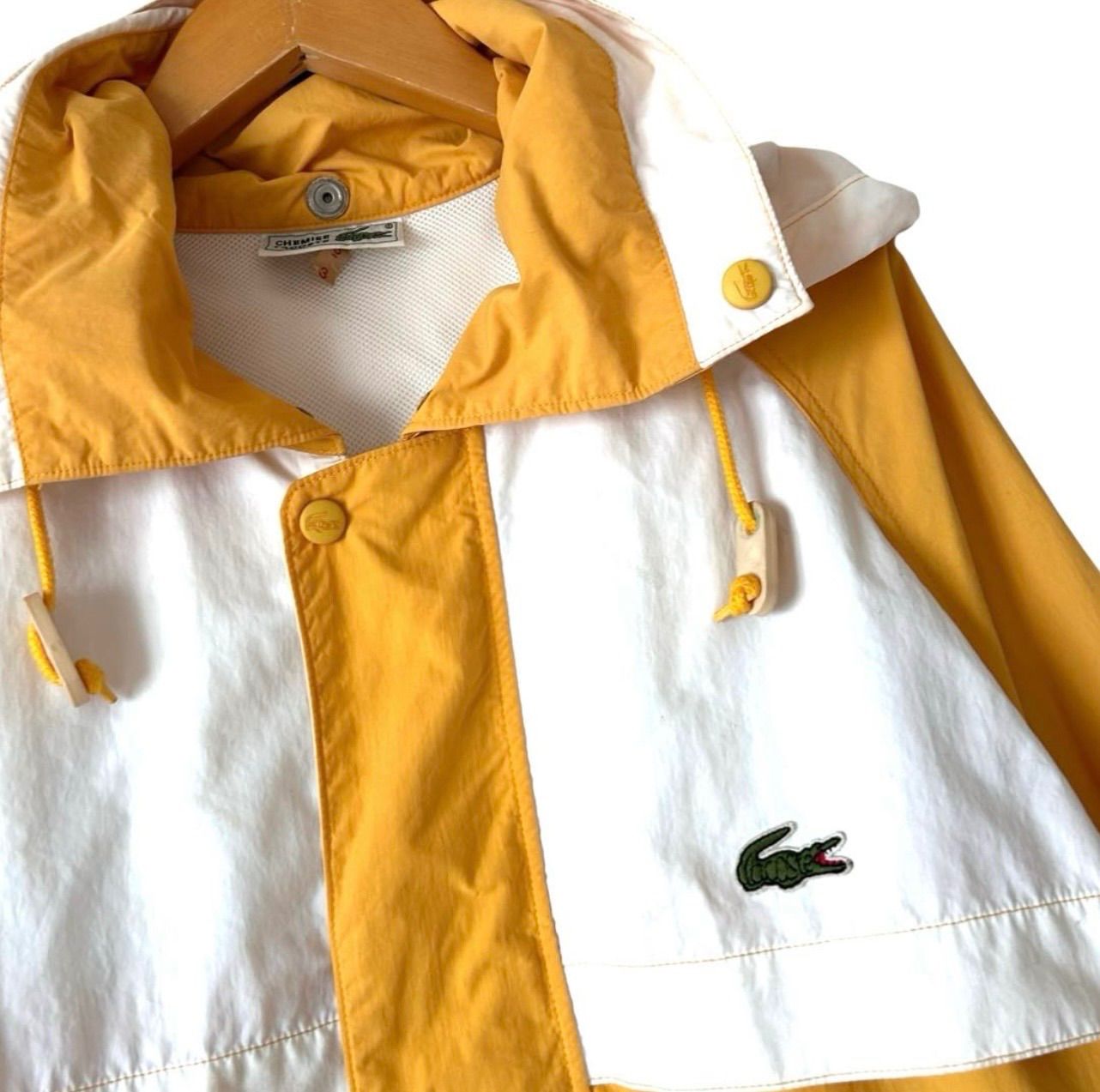 希少 80s 90s vintage CHEMISE LACOSTE シュミーズ ラコステ 刺繍ロゴ