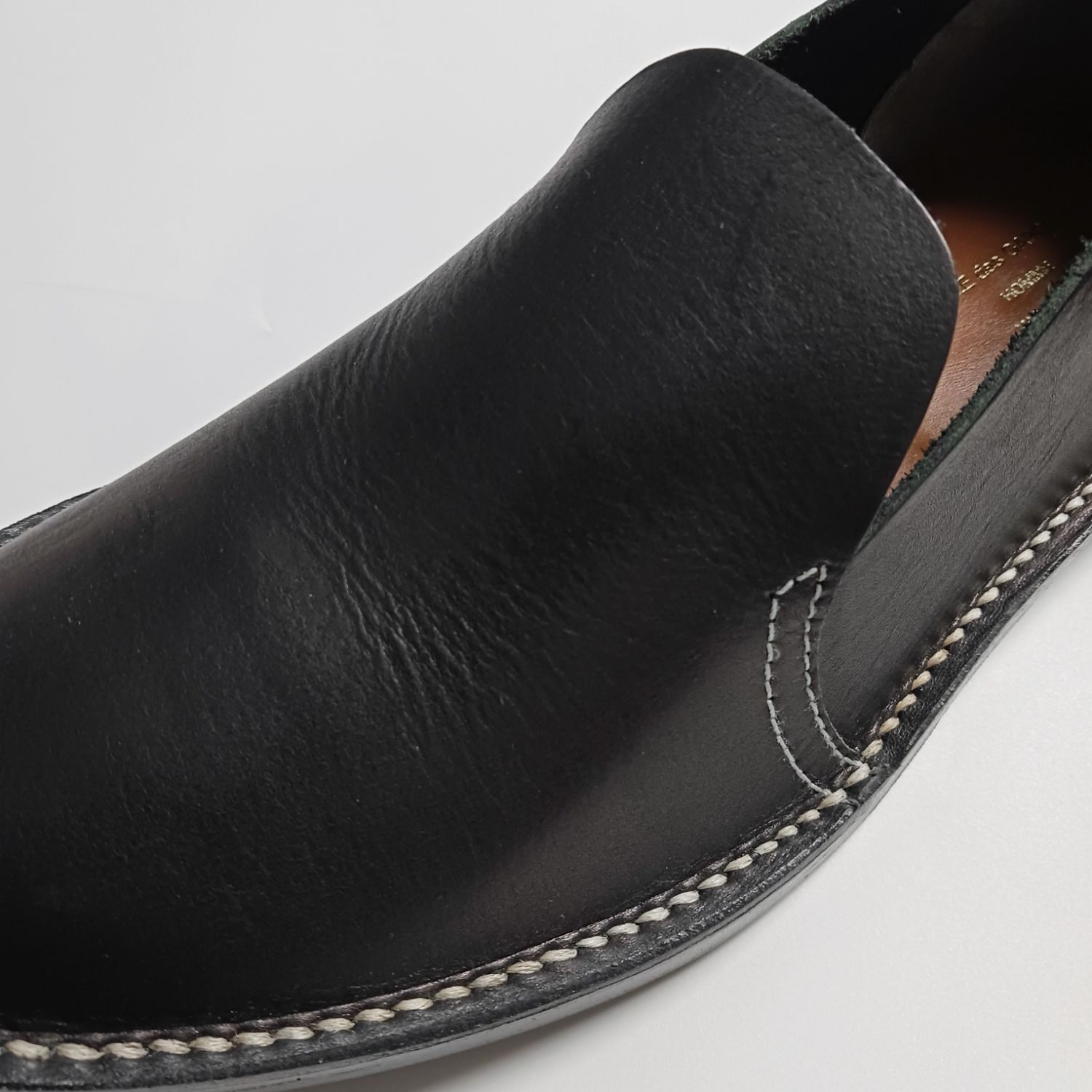 COMME des GARCONS オム レザー スリッポン フラットシューズ 26cm 