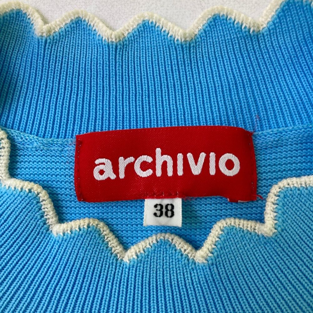 サイズ：38 ARCHIVIO アルチビオ ニットベスト ブルー系 [240101667912