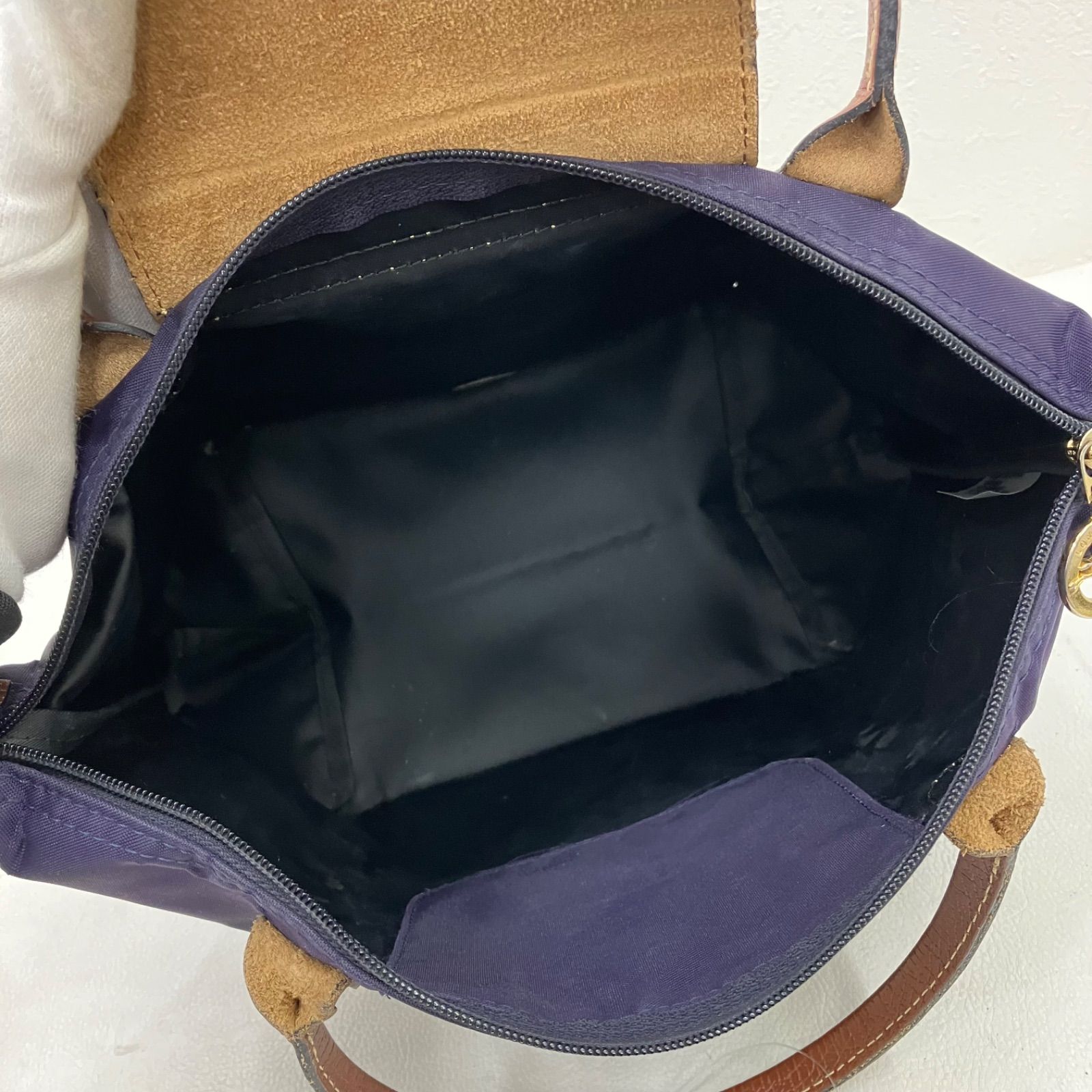 2093 LONGCHAMP ロンシャン ハンドバッグ ルプリアージュ パープル 