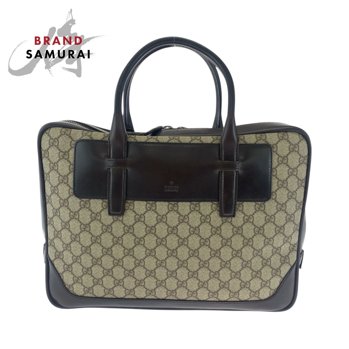 美品 GUCCI グッチ ベージュ ブラウン シルバー金具 GGスプリーム 