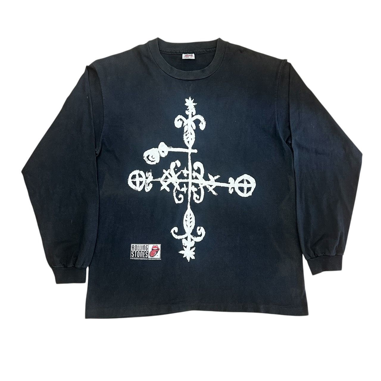 90s ROLLING STONES Voodoo Lounge Tour Cross Graphic Long Sleeve T 