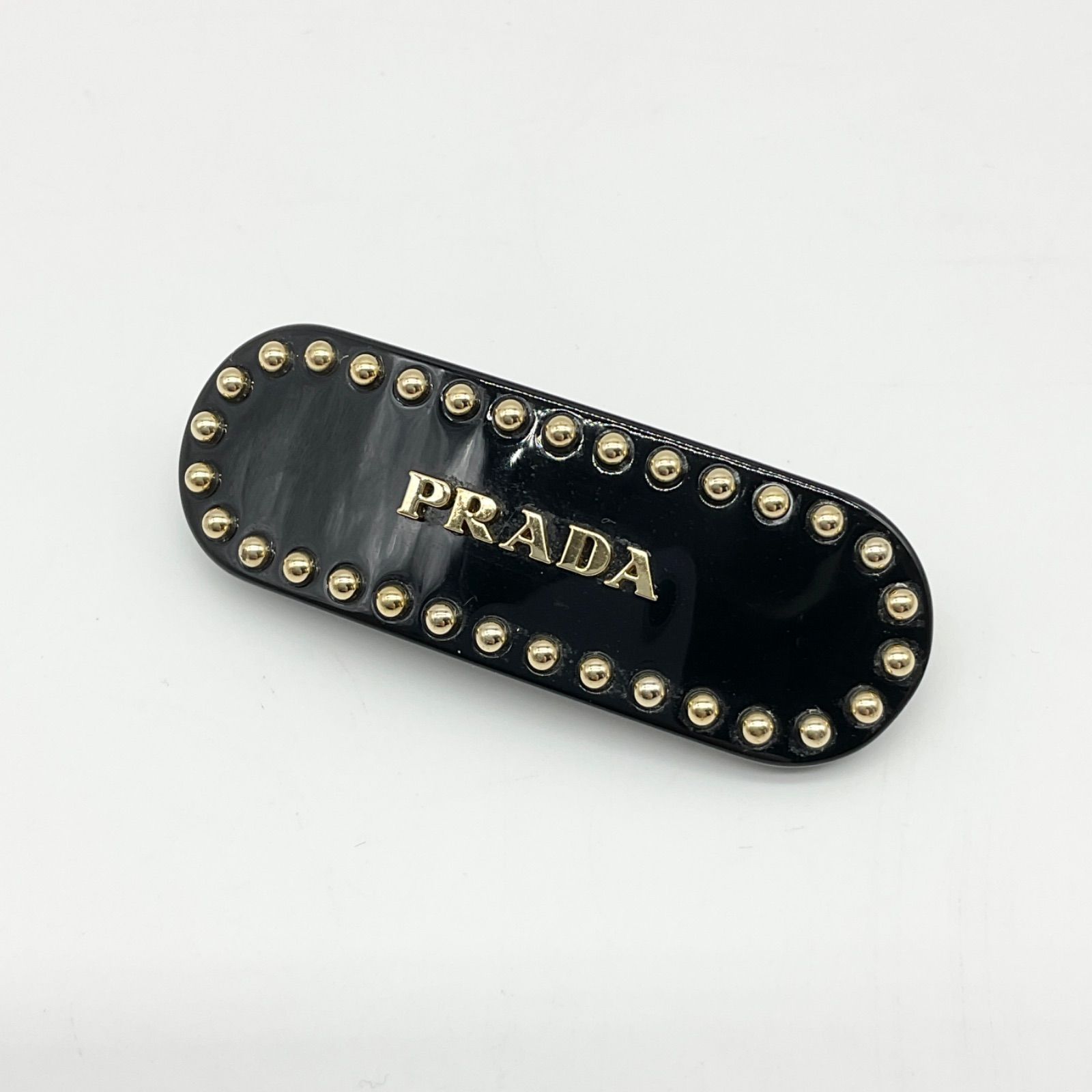 PRADA プラダ ヘアクリップ プレックス スタッズ レディース メタル