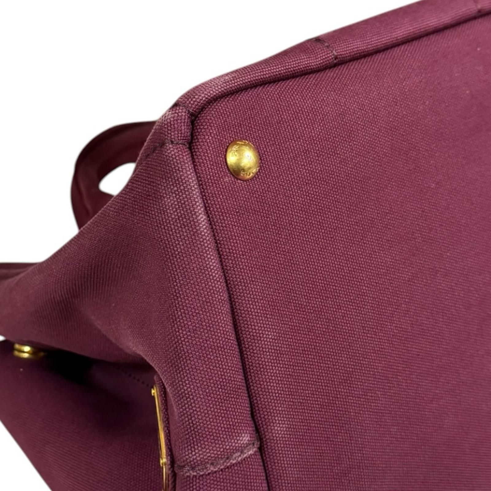 プラダ カナパトート M ショルダーバッグ キャンバス BN2642 レッド