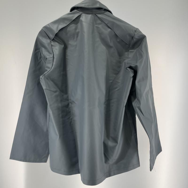 【中古】60s ドイツ軍 ハーフジップスモック サイズ不明 ライトブルー ラバー German Military[19]