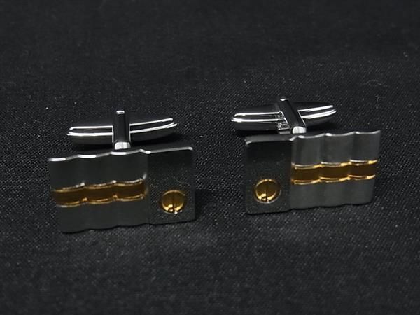 ■美品■ dunhill ダンヒル カフスボタン カフリンクス アクセサリー ビジネス 紳士 メンズ シルバー系×ゴールド系 DM9475 4,494円