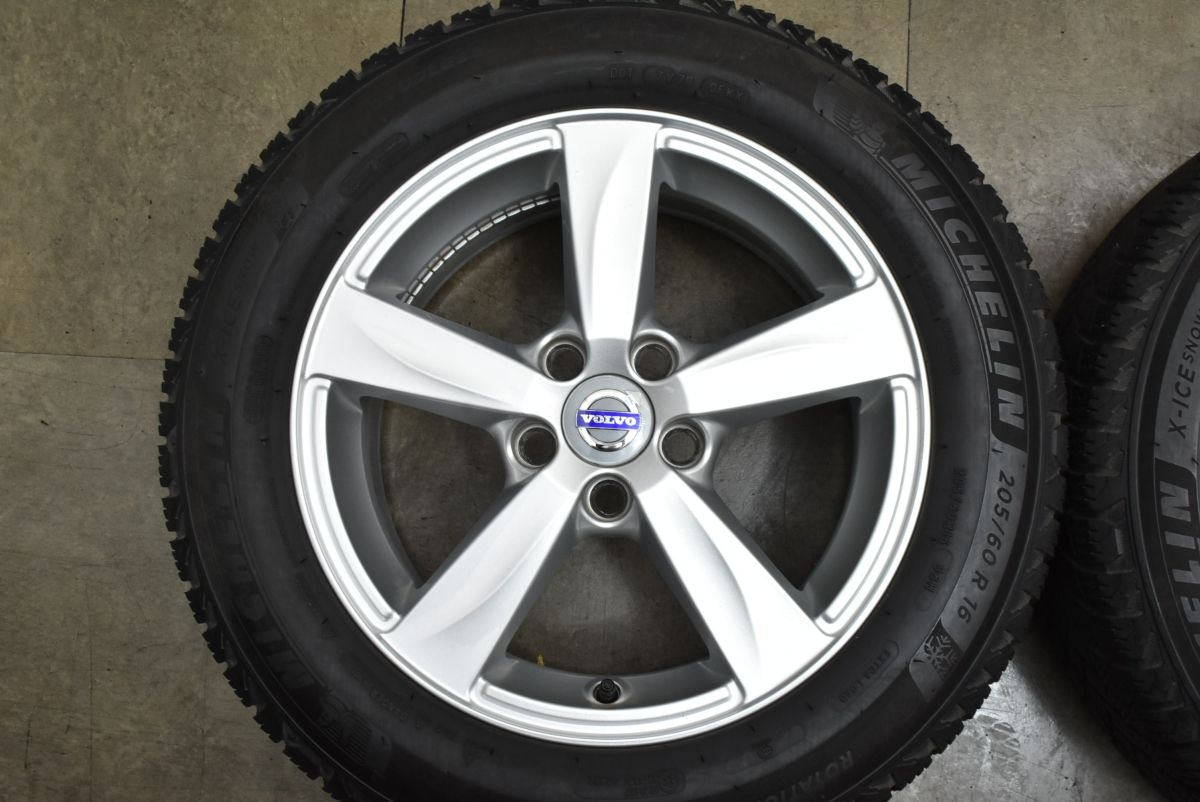美品】VOLVO V40 純正 16in 7J +50 PCD108 ミシュラン X-ICE SNOW 205 