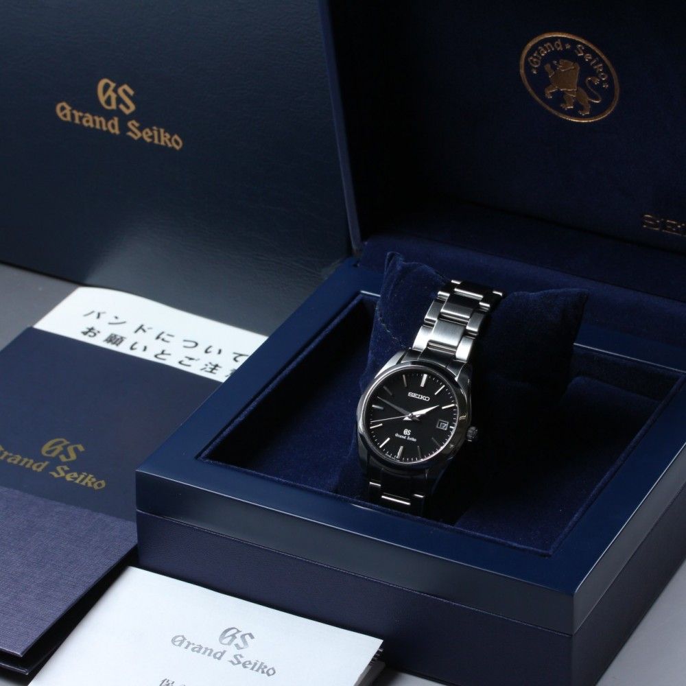 稼働品　SEIKO Grand Seiko SBGX061 9F62-0AB0 稼働品】Grand Seiko SBGX061/9F62-0AB0 ブラック 箱・付属品 クオーツ