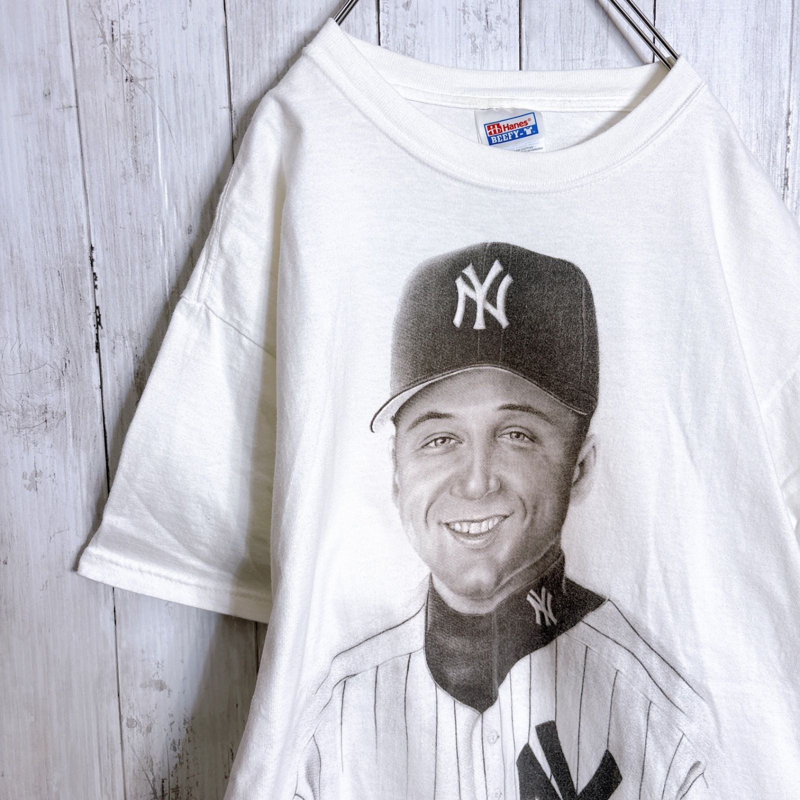 【お宝古着】90s Vintage 古着 MLB ニューヨーク・ヤンキース デレク・ジーター 半袖Tシャツ