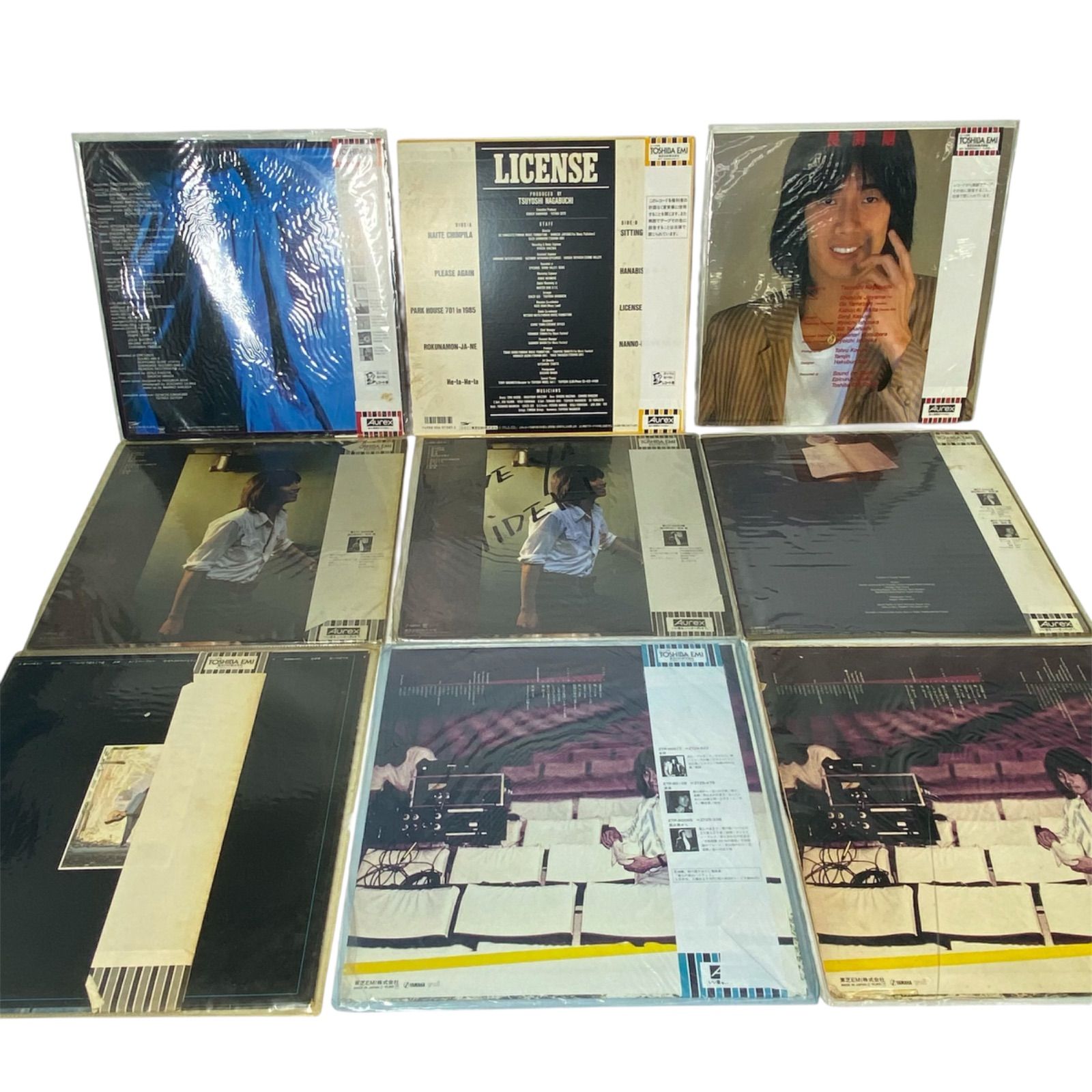 長渕剛レコード　9枚セット 長渕剛 LPレコード 9枚セット 帯付き含む LICENSE Bye Bye LIVE 他