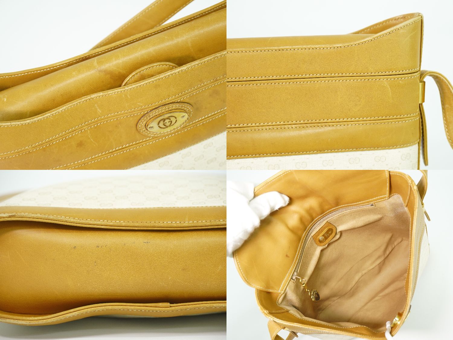 本物 グッチ GUCCI オールドグッチ マイクロGG ショルダーバッグ