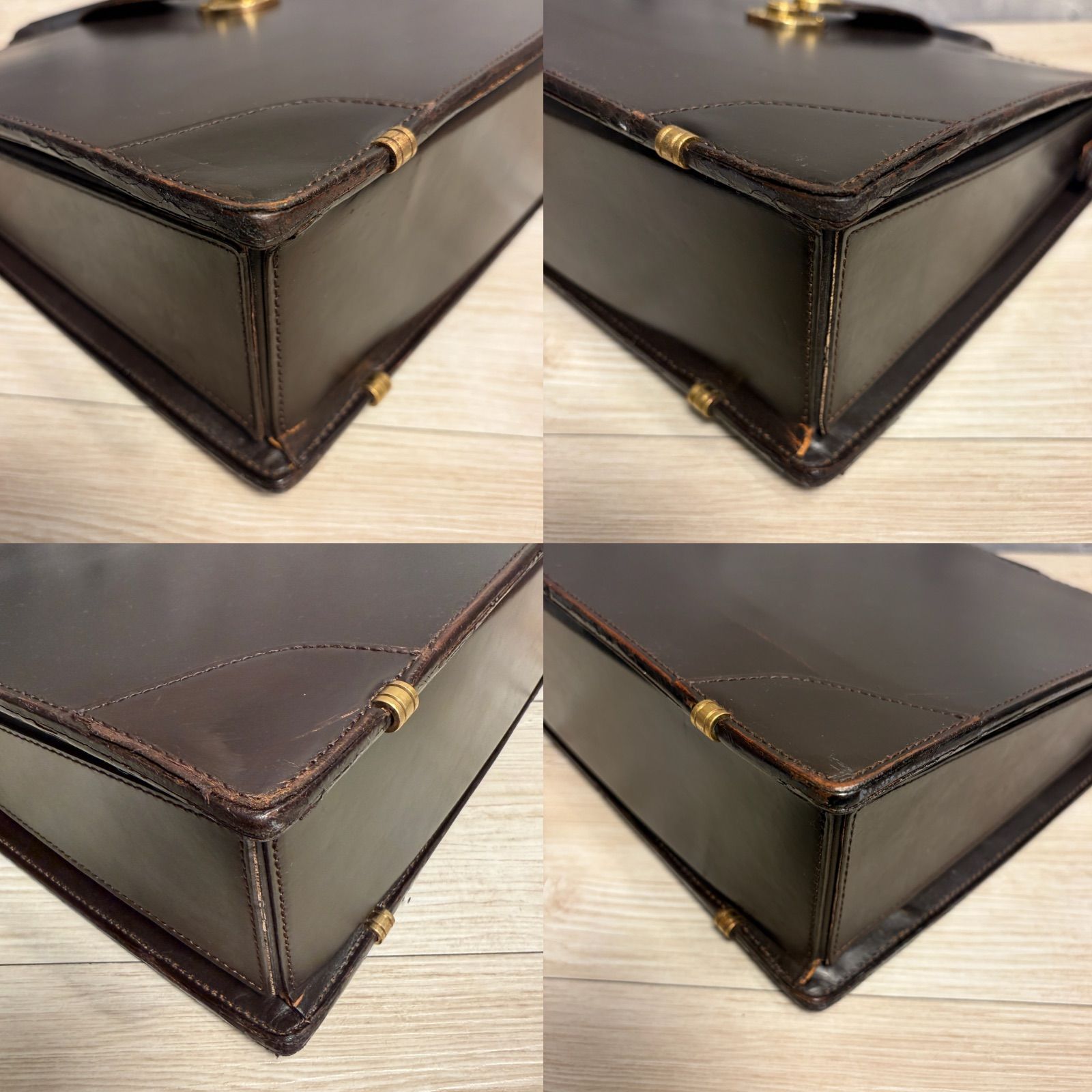 土屋鞄 ダレスバッグ ブラウン レザー ビジネスバッグ White Box2-859