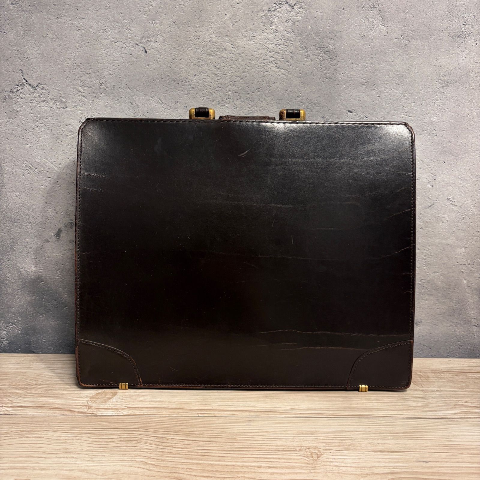 土屋鞄 ダレスバッグ ブラウン レザー ビジネスバッグ White Box2-859