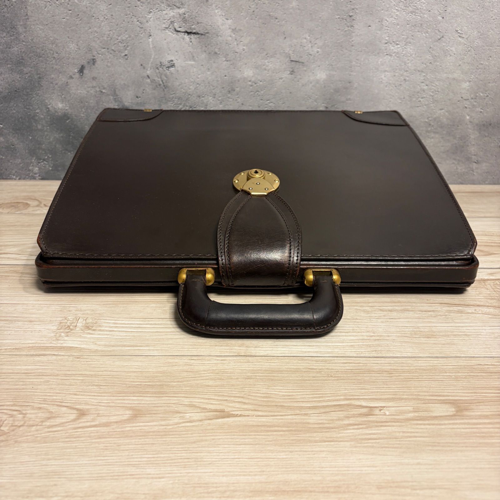 土屋鞄 ダレスバッグ ブラウン レザー ビジネスバッグ White Box2-859