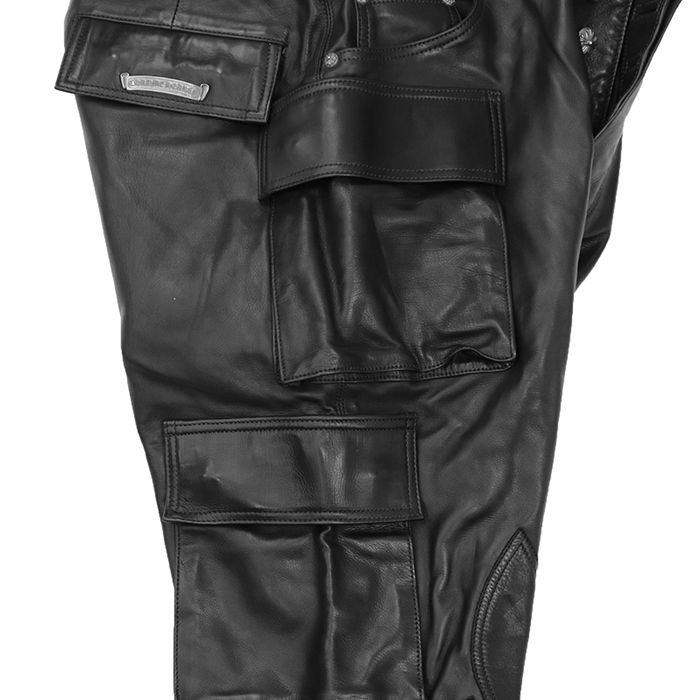 美品】CHROME HEARTS クロムハーツ レザーパンツ サイズ 30 メンズ