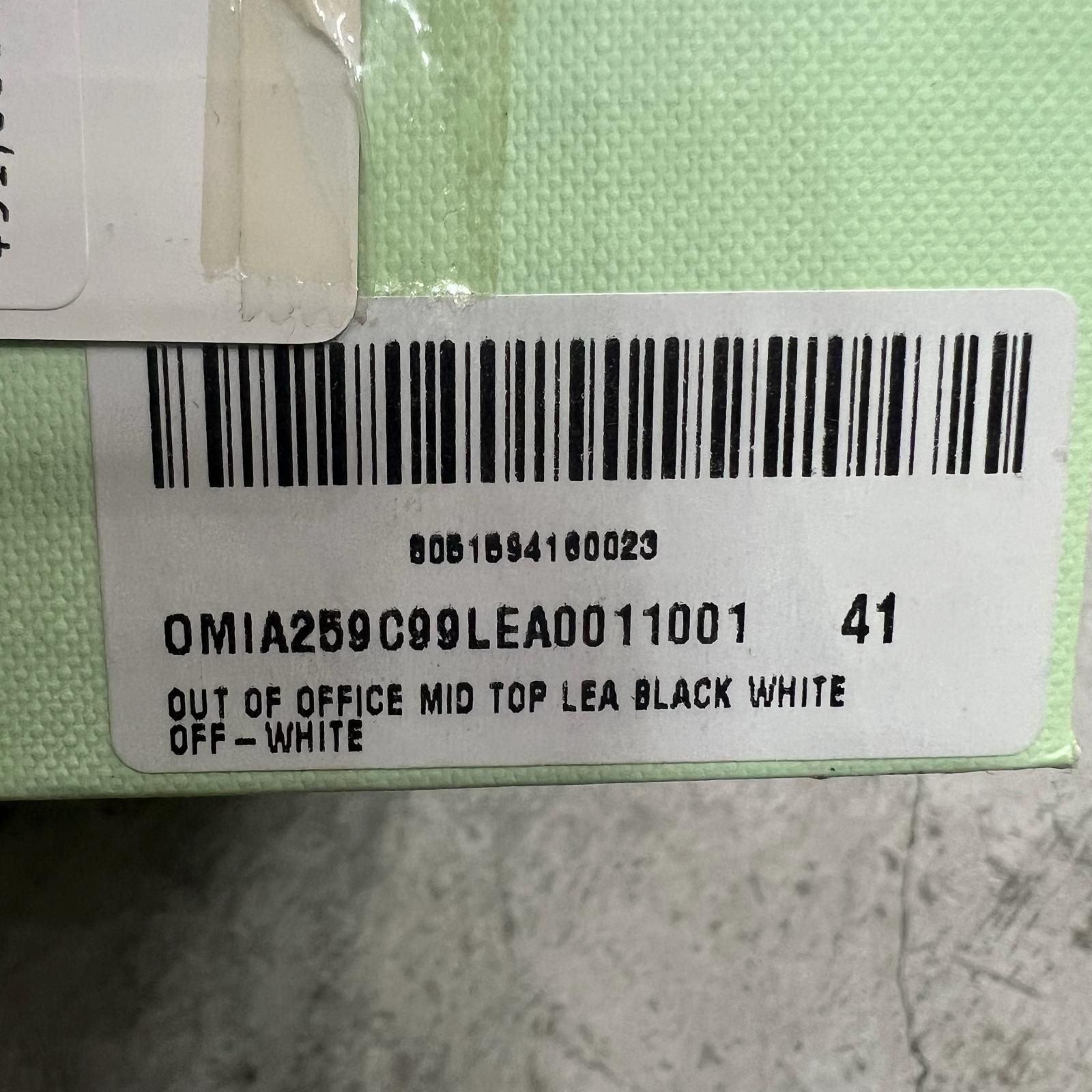 参考上代100100円 OFF-WHITE Out Of Office Mid Top Leather Sneaker