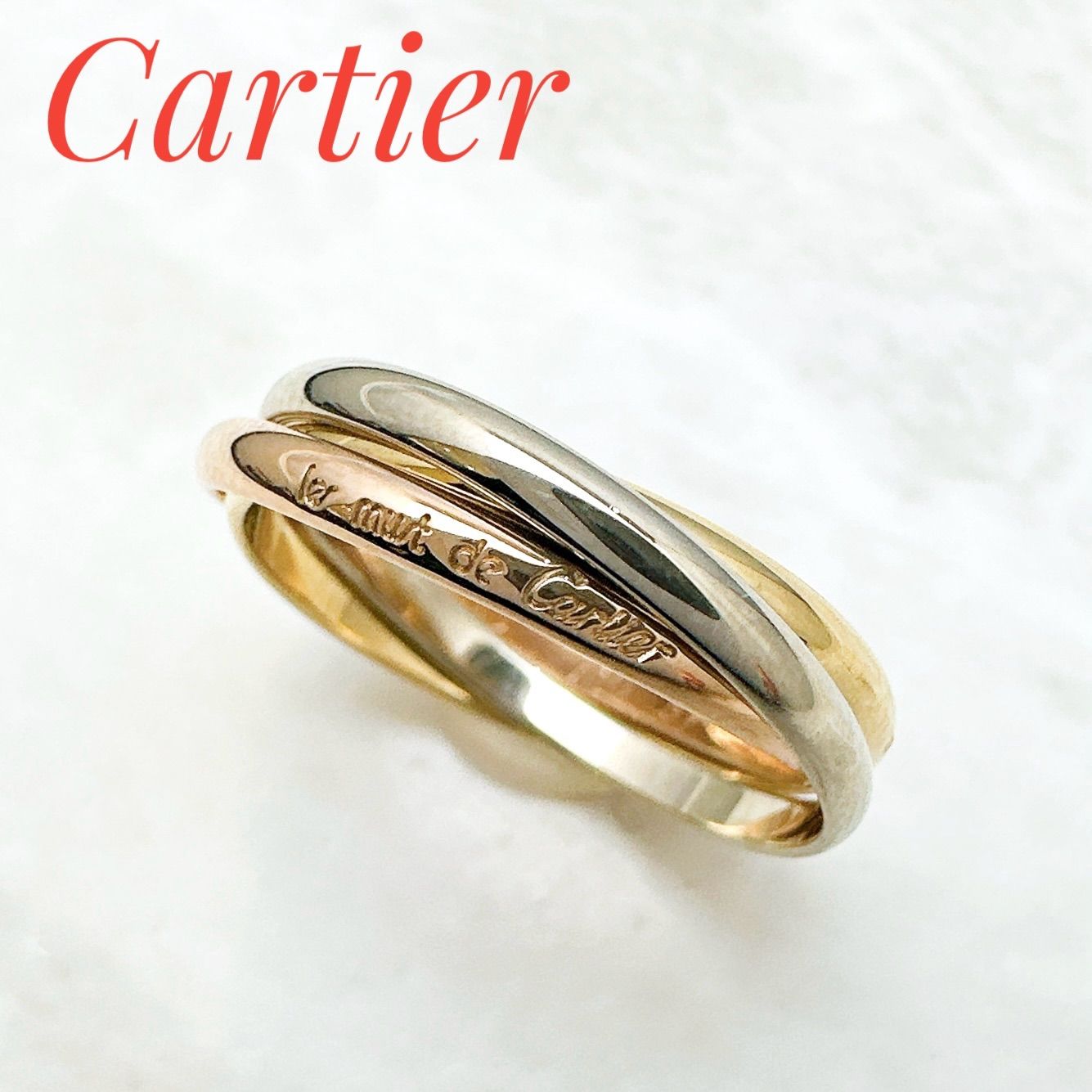 美品🌟Cartier トリニティ XS スリーカラー リング 51 約11 号 U