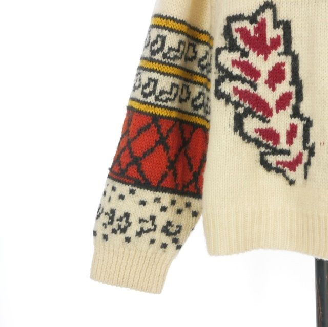 タン TAN 22AW JAQUARD ニット セーター 長袖 F オフホワイト タン TAN 22AW PAINTING JAQUARD PULLOVER ニット セーター 長袖 F