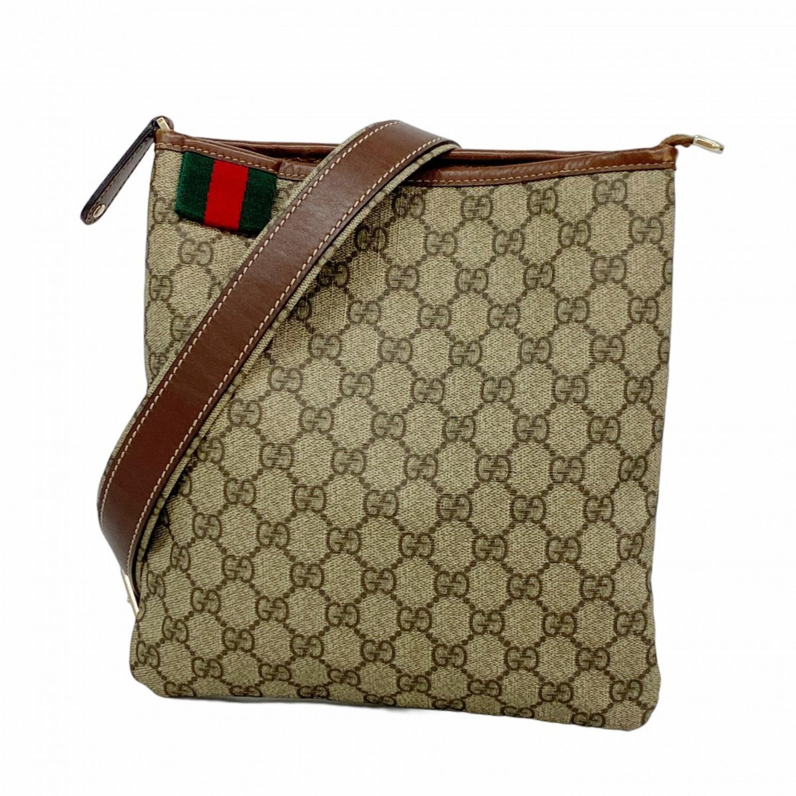 GUCCI グッチ シェリーライン ショルダーバッグ ブラウン GGロゴ GUCCI 