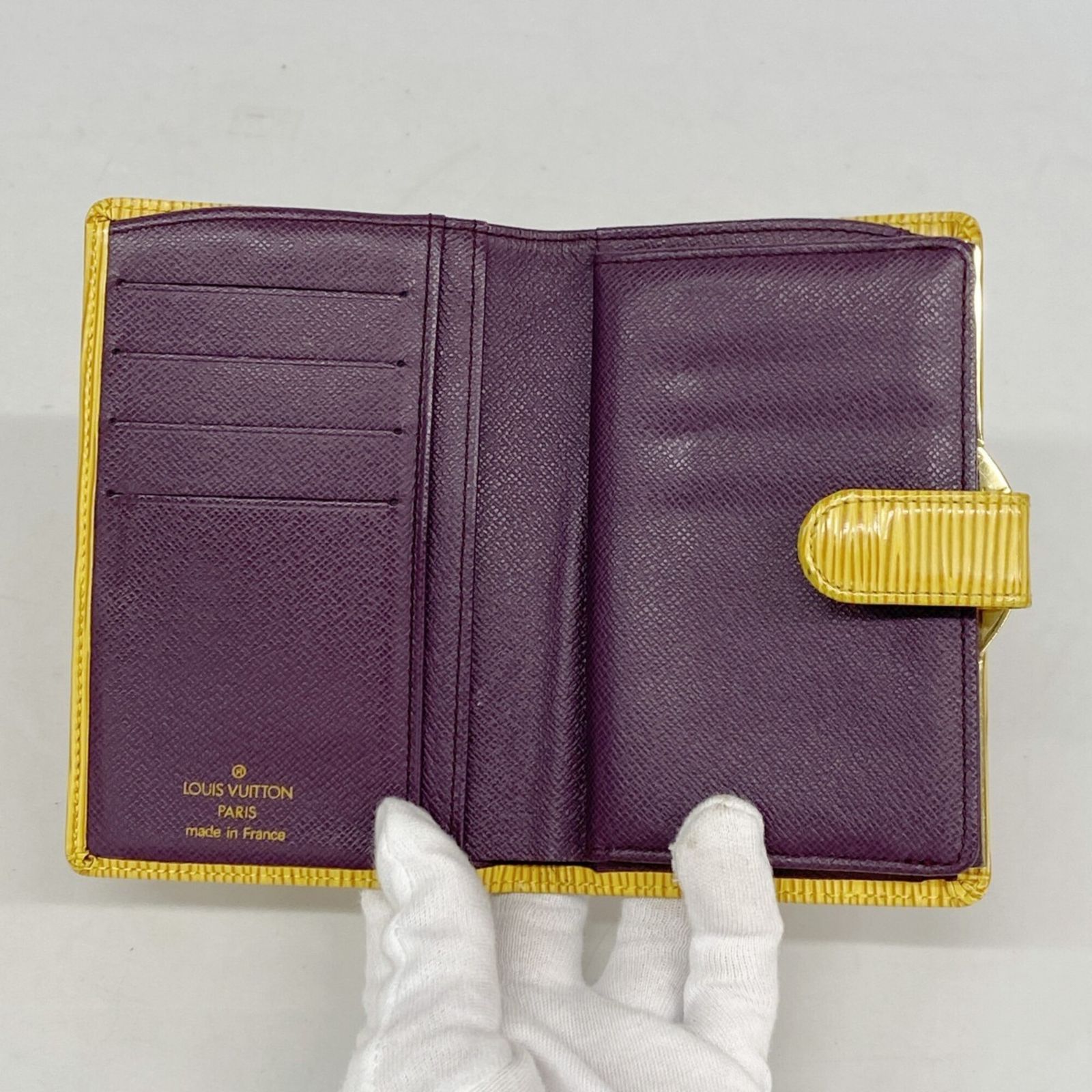 12/18削除‼️ 美品 ヴィトン ポルト モネ エピ M63249 ブラック LOUIS VUITTON◇ポルトモネビエヴィエノワ_エピ_タッシリイエロー