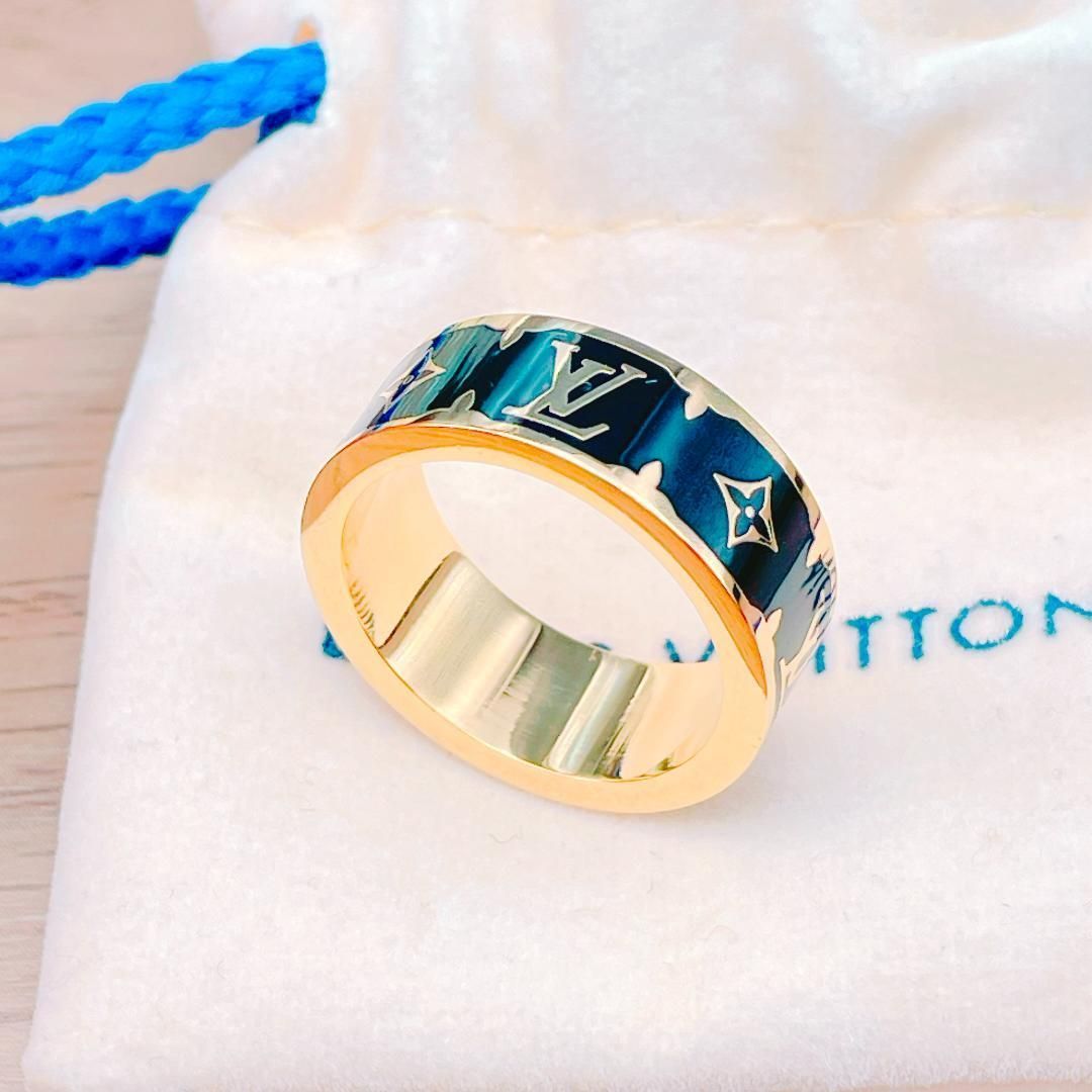 ◇ルイヴィトン◇LOUIS VUITTON M1568M ナノグラム エナメル リング