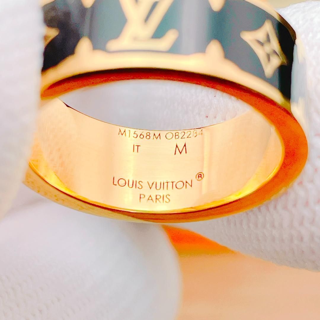 ◇ルイヴィトン◇LOUIS VUITTON M1568M ナノグラム エナメル リング