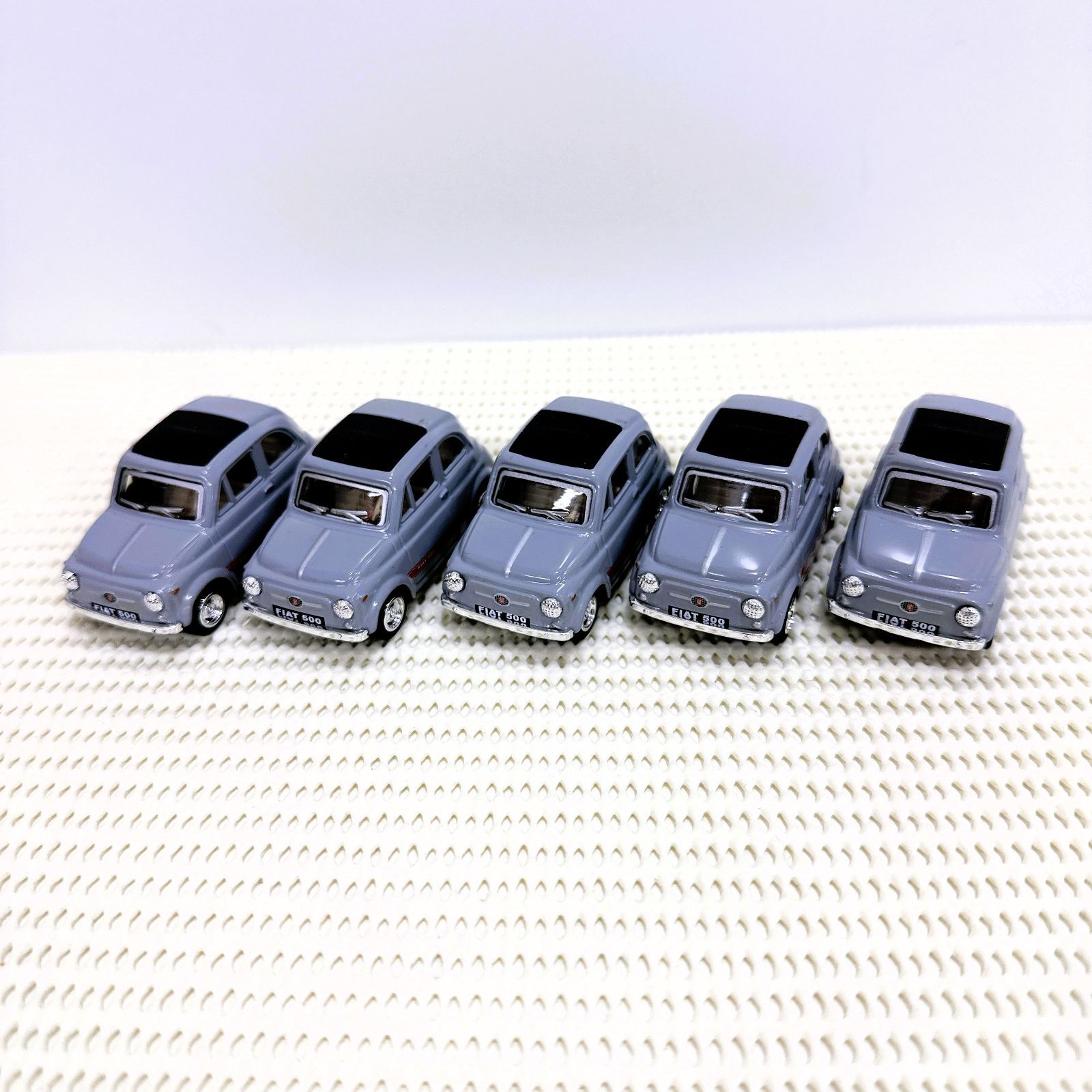 FIAT500 プルバックミニカー 5台セット グレー フィアット abarth