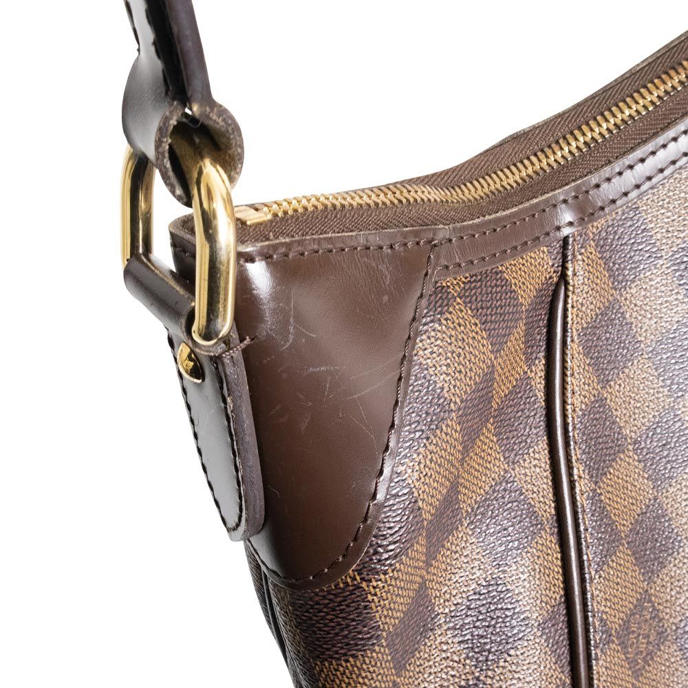 ルイ ヴィトン N48180 テムズ PM ダミエ スムースレザー ブラウン ショルダーバッグ ゴールド金具 イニシャル入り LOUIS VUITTON（中古） LOUIS VUITTON - ルイ ヴィトン N48180 テムズ PM ダミエ スムース