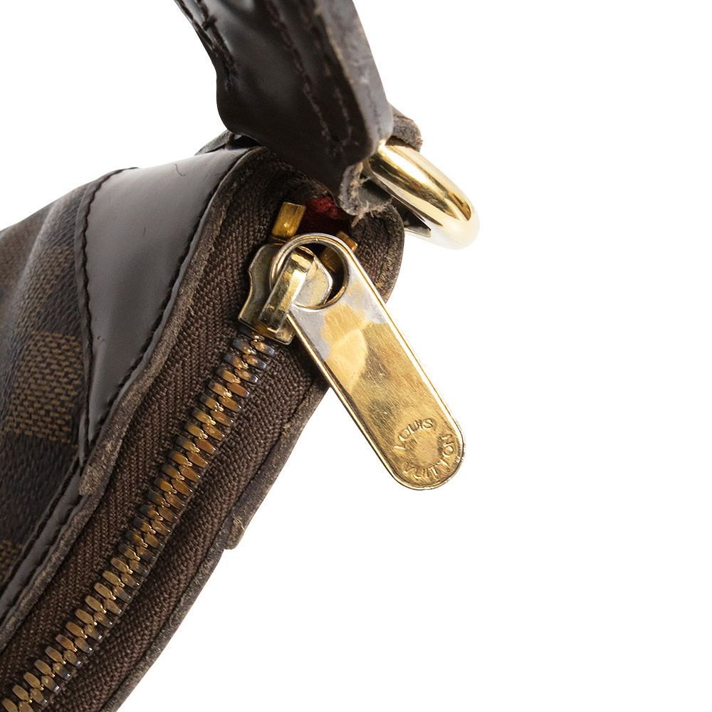 ルイ ヴィトン N48180 テムズ PM ダミエ スムースレザー ブラウン ショルダーバッグ ゴールド金具 イニシャル入り LOUIS VUITTON（中古） LOUIS VUITTON - ルイ ヴィトン N48180 テムズ PM ダミエ スムース