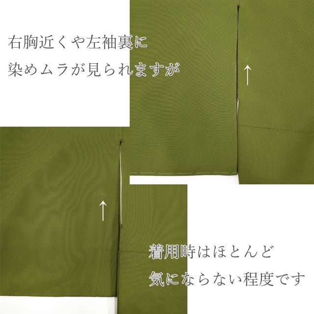 新古品】 訪問着 袷 着物 正絹 未使用 フォーマル 草色 グリーン系