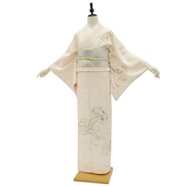 新古品】 訪問着 手刺繍 着物 未使用 フォーマル 正絹 袷 金糸