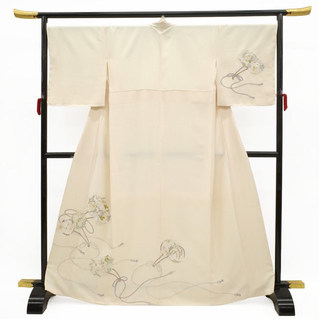 新古品】 訪問着 手刺繍 着物 未使用 フォーマル 正絹 袷 金糸