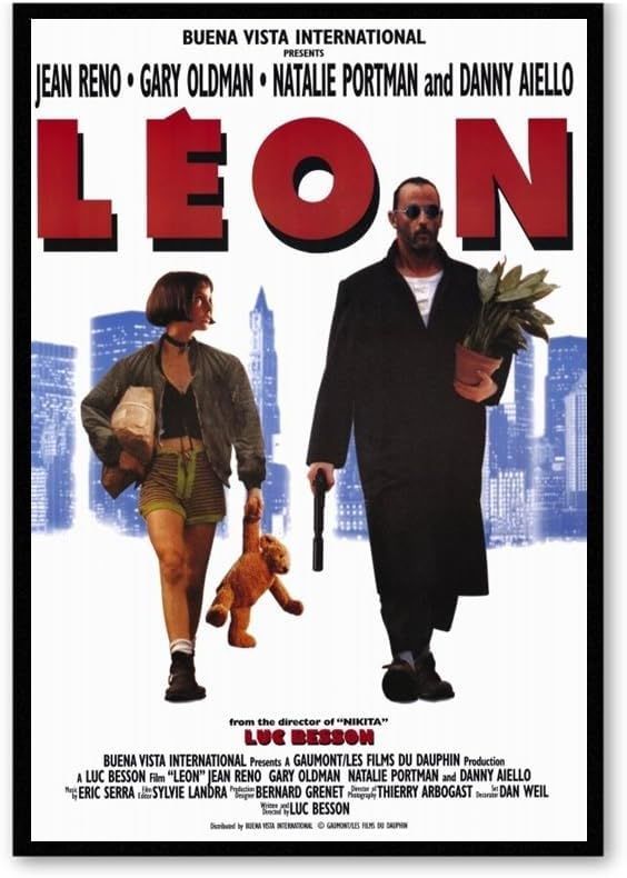 フレーム付-黒-】映画ポスター レオン LEON リュックベッソン A3サイズ