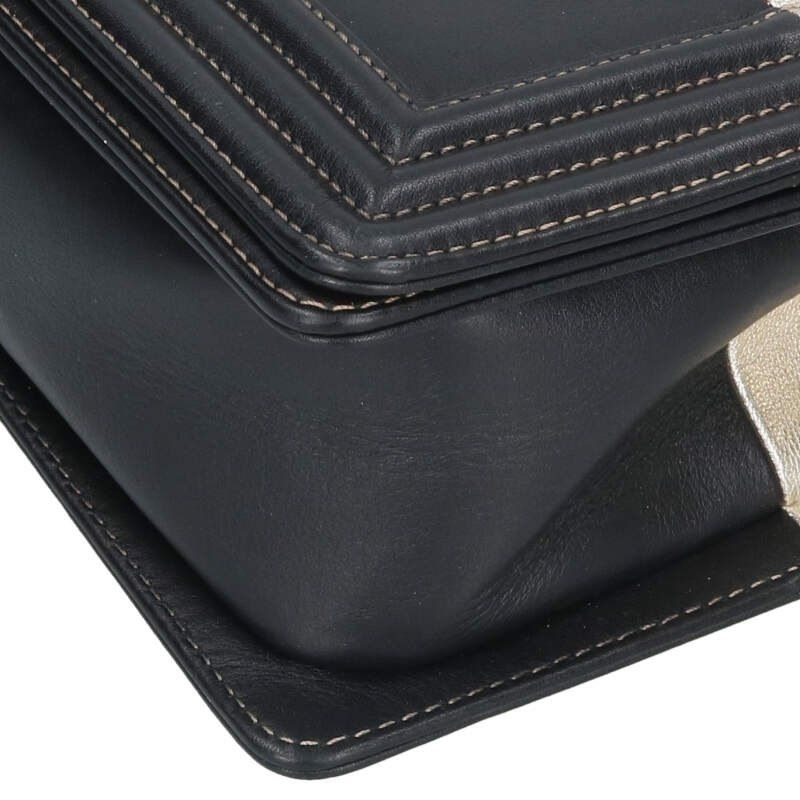 シャネル  ボーイシャネル25 ロゴバイカラーカーフスキンチェーンショルダーバッグ レディース 25 CHANEL - シャネル ボーイシャネル25 ロゴバイカラーカーフスキン